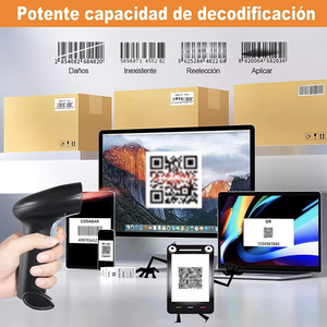 Bide D 2D portatile <span class=keywords><strong>COM</strong></span>/USB cablato lettore di codici a barre invertito Datamatrix <span class=keywords><strong>Dot</strong></span> Code Scanner per 250 con sensore CMOS/Sec Stock nero - Product Image 5