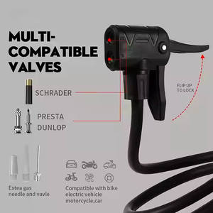 <span class=keywords><strong>Pompe</strong></span> à vélo en aluminium haute pression à main et <span class=keywords><strong>pied</strong></span> avec valve Schrader/Presta et jauge de montre pour vélo de <span class=keywords><strong>route</strong></span> montagne - Product Image 5