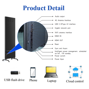 Écran LED mobile intelligent d'intérieur P1.86 <span class=keywords><strong>en</strong></span> aluminium, vente directe d'usine, autoportant pour centres commerciaux - Product Image 3