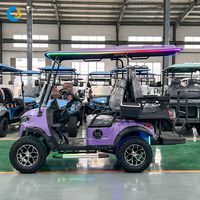Mobil Golf Listrik Mewah Robetaa 48 Volt Legal Jalan Raya, Baterai Lithium 72V, 4 Kursi untuk Antar-Jemput Bandara