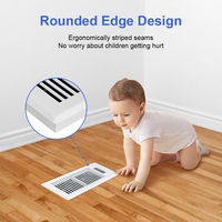 Ventilateur intelligent avec thermostat, contrôle intelligent du chauffage et du refroidissement, 10 vitesses réglables, ventilateur de sortie d'air AC