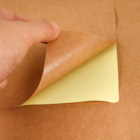 Maßgefertigte A4 Braune Kraftpapier-Aufkleberbögen, Matte Beschreibbare Selbstklebende Etiketten für Tintenstrahl- und Laserdruck sowie Verpackungen