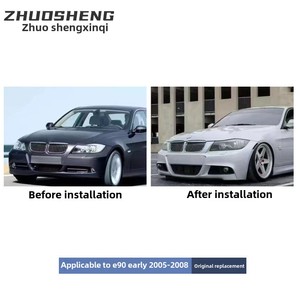 ชุดแต่งรอบคันสำหรับรถซีรีย์ 3 E90 รุ่นก่อนปรับโฉม ปี 05-08 ชุดกันชนหน้าพลาสติกขนาดใหญ่แบบใหม่ ชุดแต่งสเกิร์ตข้างและกระจังหน้า สำหรับ ZSXQ150' B - Product Image 2