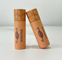 Tube de baume à lèvres en papier kraft biodégradable de luxe 0.3oz 10g déodorant Push up pour cosmétiques conteneur de bâton de protection solaire Spf50 organique