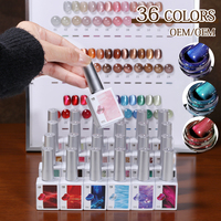 ZRKGEL OEM Vente en gros – Kit de vernis gel magnétique œil de chat 36 couleurs, UV LED, à retirer par trempage, avec paillettes, sans TPO ni HEMA