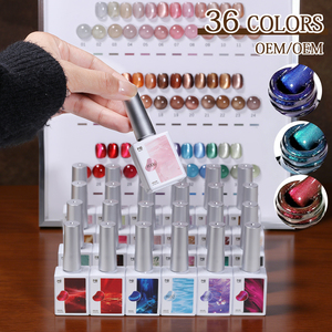 ZRKGEL OEM Vente en gros – Kit de vernis gel magnétique œil de chat 36 couleurs, UV LED, à retirer par trempage, avec paillettes, sans TPO ni HEMA - Product Image 2