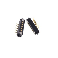 Pitch 2.54mm Single Row High Power 2A Magnet Charge Connector Mating Usb Cable Customized 5 Pin Magnetic Connector