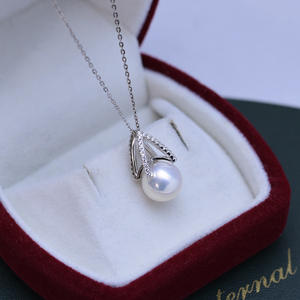 Collar con Colgante de Perla Blanca de Agua Dulce de 9-10 mm, Luz Intensa, Plata S925, Conjunto Completo, Joyería Xiang, Transmisión en Vivo, Wenchi, China - Product Image 2