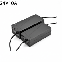Chargeur de batterie au lithium LiFePO4 24V10A certifié CE E-Fast 25.2V 5A pour vélo électrique, moto, scooter avec éclairage LED