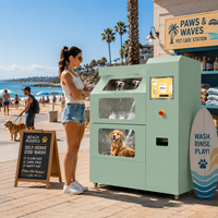 Station de lavage pour chiens professionnelle robuste, machine de séchage pour animaux de compagnie en libre-service, extérieure, avec commande automatique et manuelle en mode double