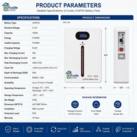 Batterie de stockage solaire domestique murale de type split 25,6 V 200 Ah 5,12 kWh LiFePO4 avec BMS intelligent CAN AC, système de secours hybride pour réseau électrique