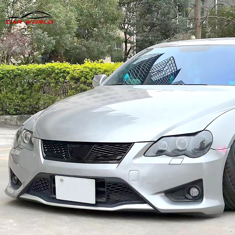2005-2009年トヨタマークXフロントバンパー光沢ブラックグリルPP素材