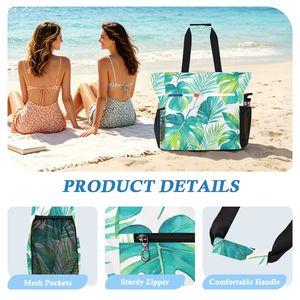 Custom Hawaiian Style Print Beach Tote <b>Bag</b> <b>for</b> <b>Women</b> Wholesale Portable Shoulder <b>Bag</b> with Matching <b>Pouch</b> <b>for</b> Vacation - Product Image 5