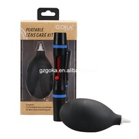 Kit d'entretien des objectifs 2 en 1, stylo de nettoyage d'objectifs à double tête et souffleur d'air puissant pour appareil photo reflex numérique, lunettes optiques, casque VR