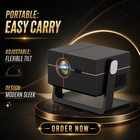 Projecteur portable sans écran Ultra HD 1080P 3D avec WiFi Direct pour cinéma maison et projection murale