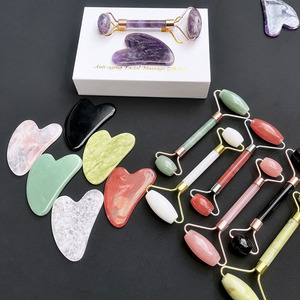Roller Pijat Wajah Batu Kristal Grosir, Roller Jade, Set Pijat Wajah Gua Sha - Product Image 5