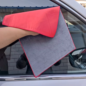 Panno per Pulizia Auto in Microfibra con Un Lato in Corallo e Un Lato in Velluto di Daino, Asciugamano per Lavaggio a Secco dell'Auto - Product Image 2