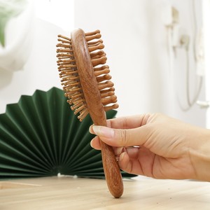 Peine de terapia meridiana de seis garras de doble uso, de madera y asta de ciervo, para masaje ocular, de cabeza y del cuero cabelludo, para desbloquear y como raspador de cuero cabelludo de doble propósito - Product Image 1