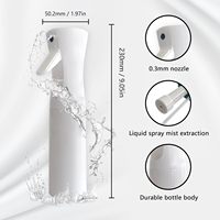 Flacon pulvérisateur pour cheveux 200ml 300ml 500ml, brume ultra-fine, anti-fuite, matériau PET durable, bouchon à vis