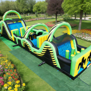 Pista de Obstáculos Inflable de Grado Comercial para Niños y Adultos, Juegos de <span class=keywords><strong>Alquiler</strong></span> para Fiestas al Aire Libre, Material de PVC, 3 Años de Garantía, Fácil Instalación - Product Image 1