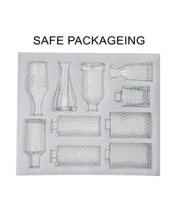 Lot de 10 petits vases décoratifs sculptés en <span class=keywords><strong>verre</strong></span> pour fleurs et décoration de salle à manger en herbe de la <span class=keywords><strong>pampa</strong></span> - Product Image 6