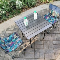 Table et chaises pliantes portables pour l'extérieur Table de fournitures de voyage pour la pêche et les loisirs