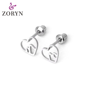 Zoryn 316L Stainless Steel <b>Silver</b> Plated Screw Back <b>Stud</b> Earrings Paved Starfish Hypoallergenic Durable Nautical Cartilage <b>Studs</b> - Product Image 5