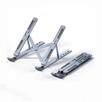 Support portable pliable pour ordinateur portable, en alliage d'aluminium, multi-angles, avec refroidissement, idéal pour les voyages et le travail – Vente en gros usine