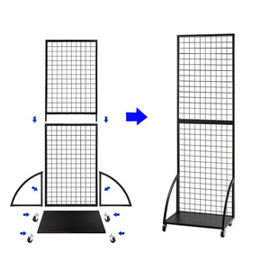 Étagère de présentation murale en <span class=keywords><strong>grille</strong></span> <span class=keywords><strong>métallique</strong></span> <span class=keywords><strong>pour</strong></span> supermarché, présentoir en panneaux de maille <span class=keywords><strong>métallique</strong></span> <span class=keywords><strong>pour</strong></span> la vente au détail - Product Image 3