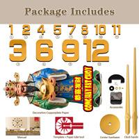 Horloge Murale Vangold Designer Dieu de la Richesse 70-120cm Grande DIY Feng Shui Bonne Chance Prospérité Miroir Acrylique Vente en Gros Articles Cadeaux