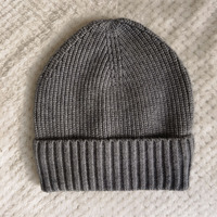Bonnet en laine unisexe jacquard tricoté couleur unie, chaud pour l'automne et l'hiver, brodé, taille 48-50cm, en stock