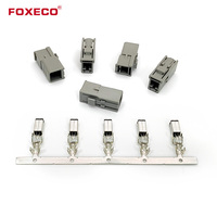 Cable Automotriz Foxeco Fakra-GT5 Cuadrado a FAKRA Macho DC 32A 5M, Conector de Línea PA66/PBT/Cobre, Totalmente Aprobado por CE, ROHS, TUV, para Vehículos Eléctricos