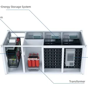 300千瓦500千瓦1000千瓦一体机储能太阳能系统容器1兆瓦电池离网太阳能系统