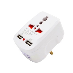 Adaptateur de sécurité en plastique E823 avec prise britannique standard 13A et port USB pour le commerce extérieur - Product Image 5