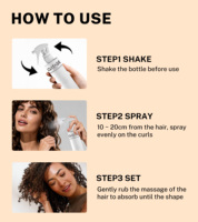 Spray revitalisant hydratant et anti-frisottis pour cheveux bouclés, enrichi au collagène végétalien et au miel, sans rinçage, non collant, OEM/ODM