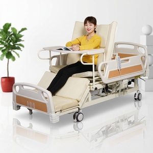 Letto Ospedaliero Elettrico Multifunzione Completamente Pieghevole con <span class=keywords><strong>Tavolino</strong></span> <span class=keywords><strong>per</strong></span> <span class=keywords><strong>Pazienti</strong></span> Anziani e <span class=keywords><strong>Allettati</strong></span> - Product Image 1