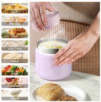 Boîte alimentaire isotherme portable en acier inoxydable sous vide Hong Ling pour enfants, idéale pour l'école et les pique-niques, avec couvercle
