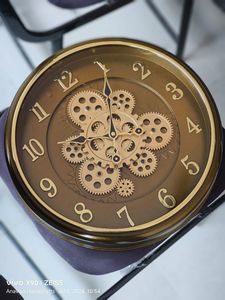 Modern Moving Gear Wall <b>Clock</b> Large Vintage Industrial Mechanical Design Decorative <b>Clock</b> for Living Room and Office - Product Image 3