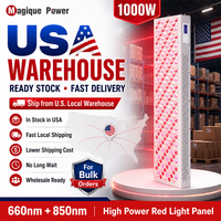 Mesin Terapi Cahaya LED Inframerah US Stock Magique Power 630 660 810 850 940nm, Panel Terapi Cahaya Merah untuk Seluruh Tubuh