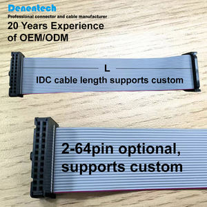 Denentechカスタム2x10ピン<span class=keywords><strong>IDC</strong></span>ケーブルコネクタフラットリボンケーブル40ピン<span class=keywords><strong>IDC</strong></span>男性女性ヘッダー電子機器配線用 - Product Image 1