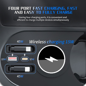 Pour <span class=keywords><strong>Audi</strong></span> A3 S3 <span class=keywords><strong>RS3</strong></span> 8Y Sportback Sedan Allstreet, station d'extension de commande <span class=keywords><strong>centrale</strong></span>, chargeur sans fil pour voiture, câble d'extension modifié - Product Image 4