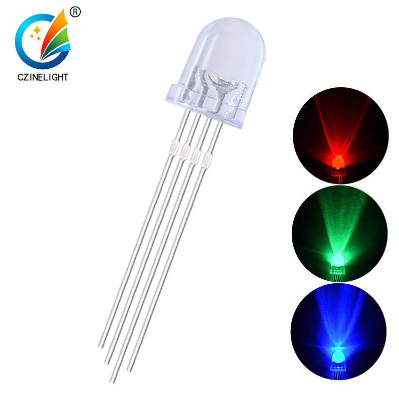 Czinelight, лидер продаж, 8 мм, 4 контакта, Rgb, Водоочиститель, общий анод, светодиод Dip в диодах