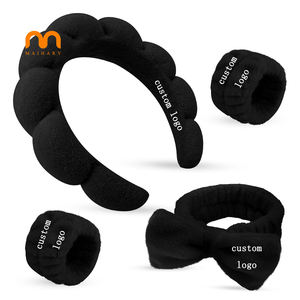 Muñequera de Spa personalizada, puños de microfibra, banda de lavado de muñeca elástica, puños de limpieza para lavar la cara, pulseras absorbentes - Product Image 1