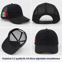 Casquette Trucker OEM ODM avec Logo Personnalisé, Broderie 3D, Noir, Aigle, Drapeau du Mexique, Fabrication Streetwear Outdoor, Faible MOQ, Livraison Rapide