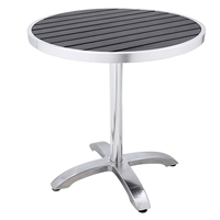 Base de café/table à manger en aluminium vintage moderne pour une utilisation intérieure et extérieure pour la maison et les meubles de jardin
