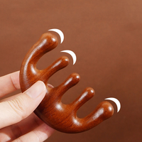 Peigne de massage en bois de santal personnalisé pour la tête, le visage et le cuir chevelu, peigne Gua Sha, masseur, brosse à cheveux pour soulager le stress