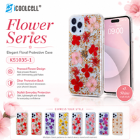 Coque de téléphone transparente personnalisée avec motif floral pour la série iPhone, logo OEM, vente en gros