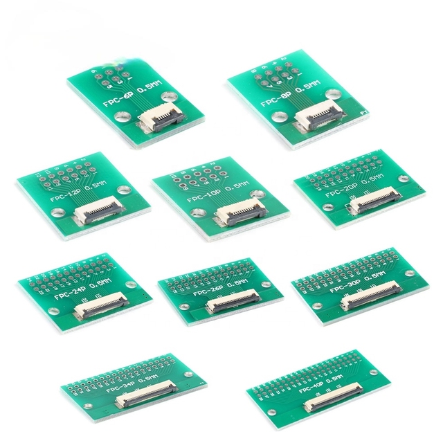 FPC/FFC Extension board Flexible Flat Cable Wire Converter PCB Board with 0.5mm Pitch Connector 6 8 10 12 20 24 26 30 34 40 Pin