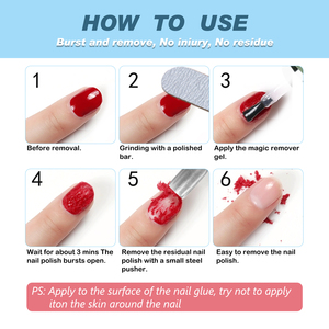 Dissolvant de vernis à ongles en gel professionnel rapide et sûr de 15 ml en gros, dissolvant de vernis à ongles en gel UV magique à marque privée - Product Image 5