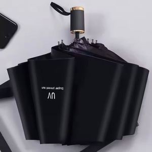 21 Inch <b>Folding</b> Custom Color High-Quality Waterproof Umbrella With Logo - Product Image 3